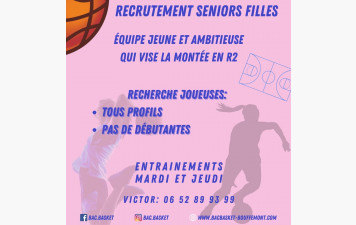 RECRUTEMENT SENIOR FILLES